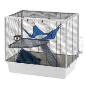 Ferplast Cage confortable pour fûrets et rats FURAT, strucutre à plusieurs niveaux avec accessoires inclus, angles renforcés, vernis métal et plastiqu