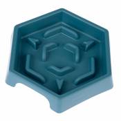 TIAKI Slow Feeder bleu hexagonal 450ml chien