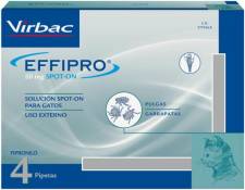 Effipro Spot on Antiparasitaire pour Chats 4 Pipettes