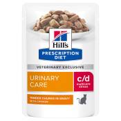 Sachets Hill's Prescription Diet 10 x 85 g + 2 sachets offerts ! - c/d Urinary Stress poulet