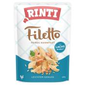 Lot RINTI Filetto en gelée 48 x 100 g pour chien - poulet, saumon