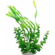 Pour Reservoir de poisson en plastique plantes d' decoratives 16 pouces de hauteur Vert