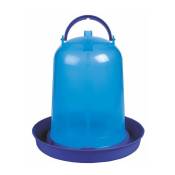 Suinga - Abreuvoir bleu de 3 litres pour poules. Diamètre 23 cm x Hauteur 22 cm