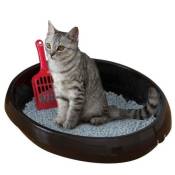 IRIS OHYAMA Bac a litiere Cat Toilet avec pelle 50 x 40 x 15 cm - Noir - Pour chat