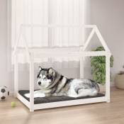 Maison du'Monde - Lit pour chien Blanc 111x80x100 cm Bois de pin