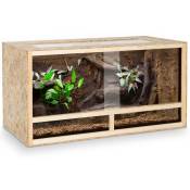 Terrarium en bois osb pour reptiles et batraciens aérations