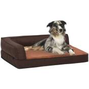 Vidaxl - Matelas de lit ergonomique de chien 60x42 cm Polaire aspect lin