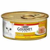 24x85g Cœur fondant : poulet Gourmet Gold pour chat