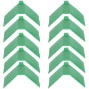 Jeffergarden - 10 pièces en plastique petit vert anti-dérapant conception colombe repos support Pigeon perches perchoir cadre oiseau fournitures