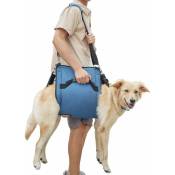 Xl, bleu) Harnais pour chien, sac à dos d'urgence pour animaux de compagnie, soutien et rééducation, harnais pour chien pour couper les griffes,