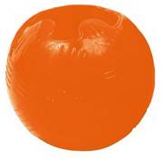 Balle en thermoplastique résistant orange 9.5 cm pour gros chien