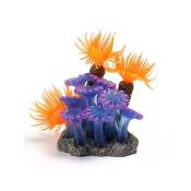 Décor fantaisie pour aquarium Corail Artificiel, Anémone Lumineuse de mer de Corail de Silicone de Plante de Simulation pour la décoration de