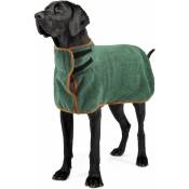 L, Vert)Peignoir pour Chien,Peignoir en Microfibre pour animaux de compagnie,chien absorbant humidité super à séchage rapide manteau rafraichissant
