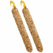 Animallparadise - Friandises 2 sticks premium millet rouge pour perruche , pour oiseaux Multicolor