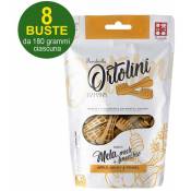 Ortolini Snack Brosses à dents pour chiens goût pomme, miel et fenouil Petit format 8 paquets de 180 g chacun