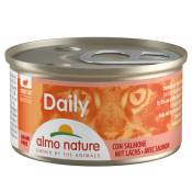 24x85g mousse au saumon Almo Nature Daily Menu - Nourriture pour Chat