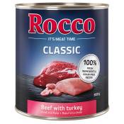 6x800g Rocco Classic bœuf, dinde - Pâtée pour chien