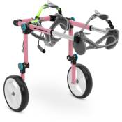 Chariot pour chien handicapé - pour petits chiens - Pattes arrière - Réglable - Cadre en aluminium Fauteuil roulant pour chien Chariot chien handicapé