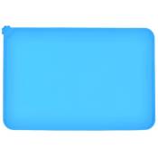 Tapis Gamelle Chien en Silicone Tapis d'Alimentation pour Chat Imperméable Napperon Antidérapant 47x30 cm - Bleu