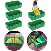 5 pièces cage à oiseaux tasse mangeoire support plateau