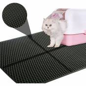 Fortuneville - Tapis de litière pour chat, tapis de litière pour chat, tapis de piégeage des ordures imperméable pour animaux de compagnie, pelle à