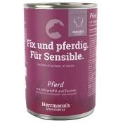 Herrmann's Selection Sensitive 12 x 400 g pour chien - cheval, patates douces bio, courgettes bio