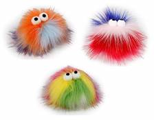 Lot de 3 jouets pour chat Monster Fluffy Ball - Multicolore