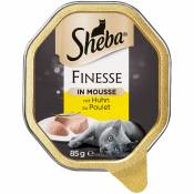 44x85g Sheba Finesse Mousse poulet - Pâtée pour chat