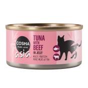 6x170g Cosma Asia en gelée thon, boeuf - Pâtée pour