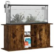 vidaXL Support pour aquarium chêne fumé 121x41x58 cm bois d'ingénierie