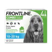 4 pipettes M FRONTLINE Combo Chien 10-20 kg - Antiparasitaire