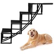 Swanew - Escalier pour chien Pliable Escalier pour Chien Réglable Rampe, Rampe d'Accès Amovible et Pliable Supporte 60 kg 4 marches