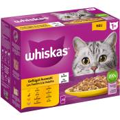 Whiskas 1+ 12 x 85 g pour chat - Sélection de volaille
