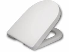 Abattant wc en plastique avec charnière inoxyble.couvercle toilette softclose.blanc 47.5 x 36.1cm