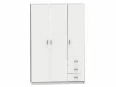 Armoire placard / meuble de rangement coloris blanc - hauteur 180 x longueur 120 x profondeur 50 cm