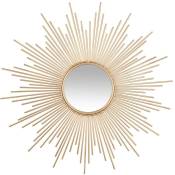 Atmosphera - Miroir Soleil métal doré D99cm créateur d'intérieur - Or