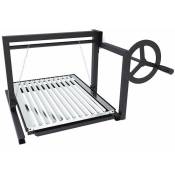 Barbecue bbq Grille inox Elevable 45,5x56cm
