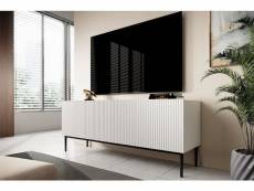 Bobochic meuble tv 150 cm kasha pieds noir blanc