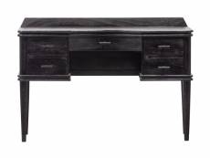 Boudoir - coiffeuse 5 tiroirs en bois - couleur - noir BOUDOIR 83x120x40 cm coloris noir