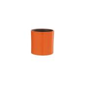 Cache pot en céramique orange 16.5x16.5x16.5 cm -