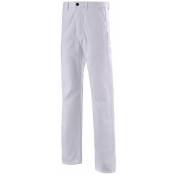 Cepovett - Pantalon de travail 100% Coton essentiels 40 - Blanc - Blanc