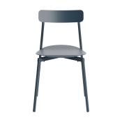 Chaise d'extérieur en aluminium gris bleu Fromme - Petite friture