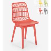 Chaise de cuisine bar restaurant et jardin moderne en polypropylène Bluetit Couleur: Rouge