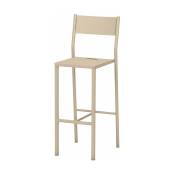 Chaise haute en acier mat crème 110 cm Take - Matière