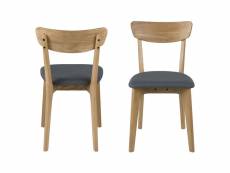 Chaises moderne en bois et tissus (lot de 2) - paixa