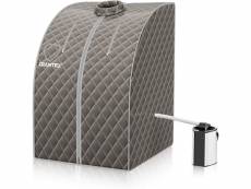 Costway 1000w sauna à vapeur jusqu’à 64℃, boîte pliable de sauna avec chaise, tente de sauna avec température réglable, cabine portable de sauna avec