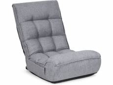Costway chaise longue pliable au sol, chaise de jeu au sol avec tête réglable à 5 positions et dossier réglable à 4 positions, canapé inclinable d'int