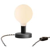 Creative Cables - Lampe de table Posaluce Globo en métal Noir - Interrupteur - Noir