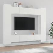 Design In - Ensemble de meubles tv 8 pcs,Banc tv Blanc Bois d'ingénierie vidaXL