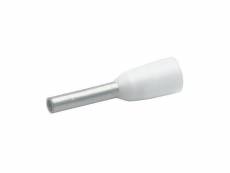 Embout simple d'extrémité de cble klauke 4698 0.5 mm² 8 mm partiellement isolé blanc 1000 pcs 95020